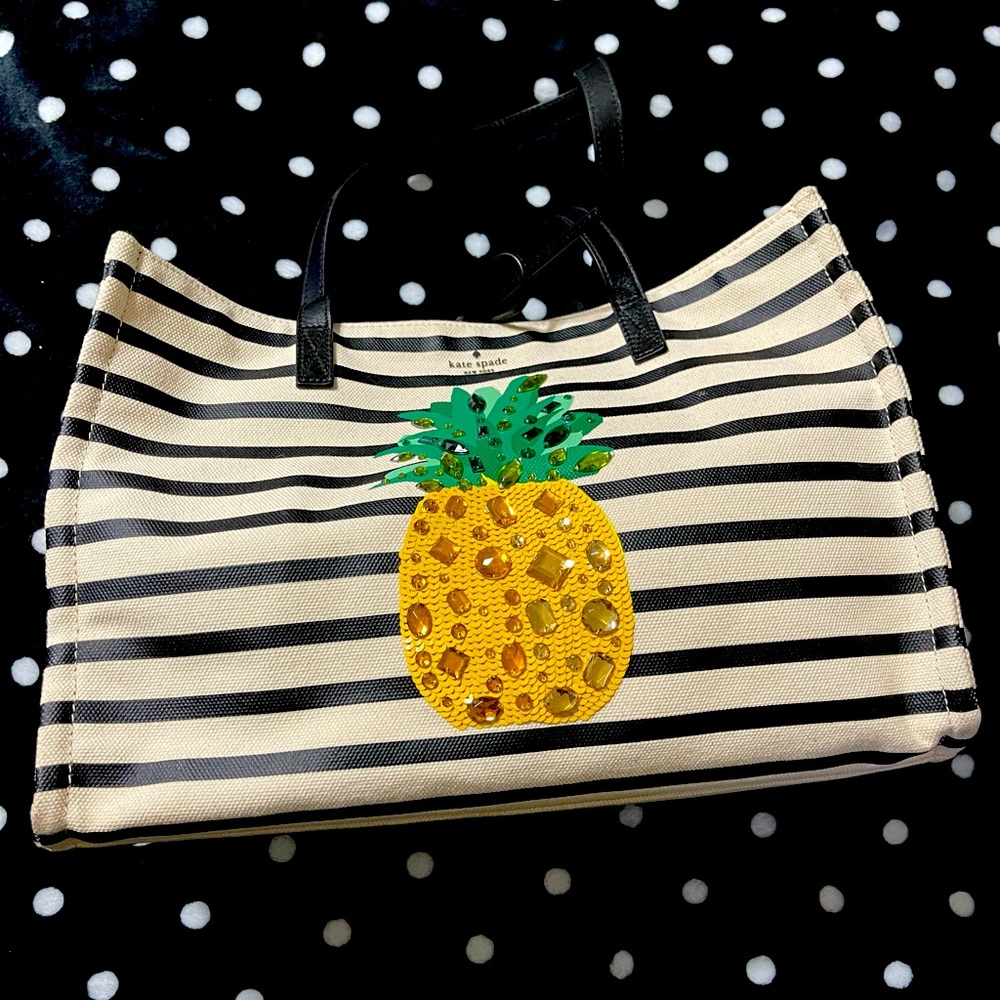 Canvas Kate Spade♠️ Pineapple Jeweled Tote